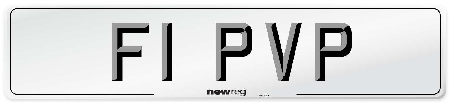 F1 PVP Number Plate from New Reg